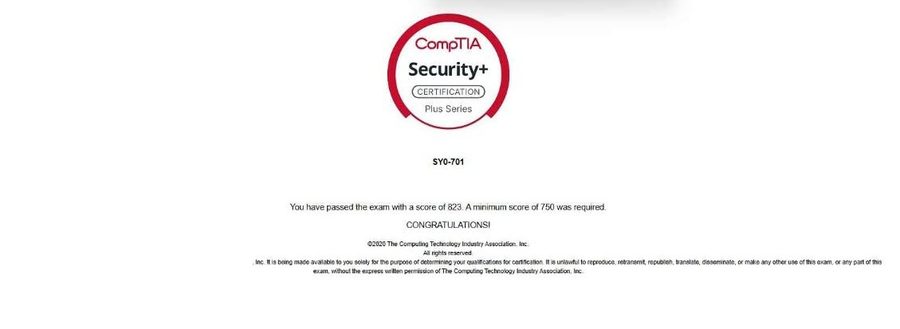 Security+ pass — Rayanthony